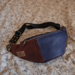 Nerka skórzana (czerwono-niebieska)